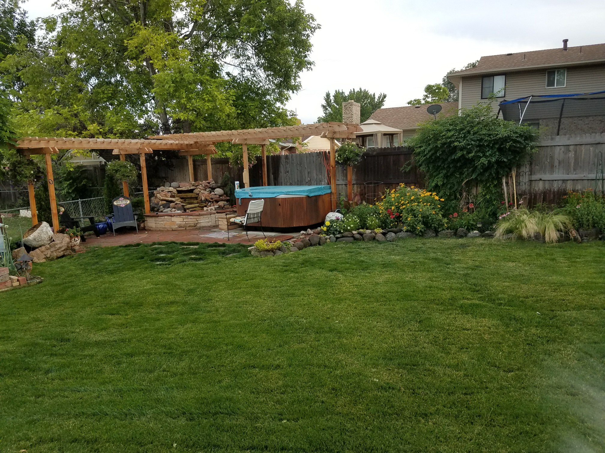 Pool and garden landscape